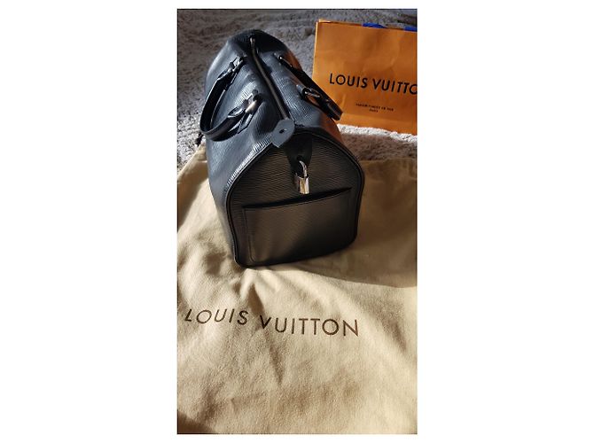 Louis Vuitton Speedy 30 orelha de couro preto - vista 3