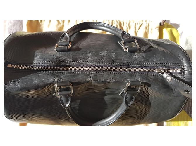 Louis Vuitton Speedy 30 orelha de couro preto - vista 4