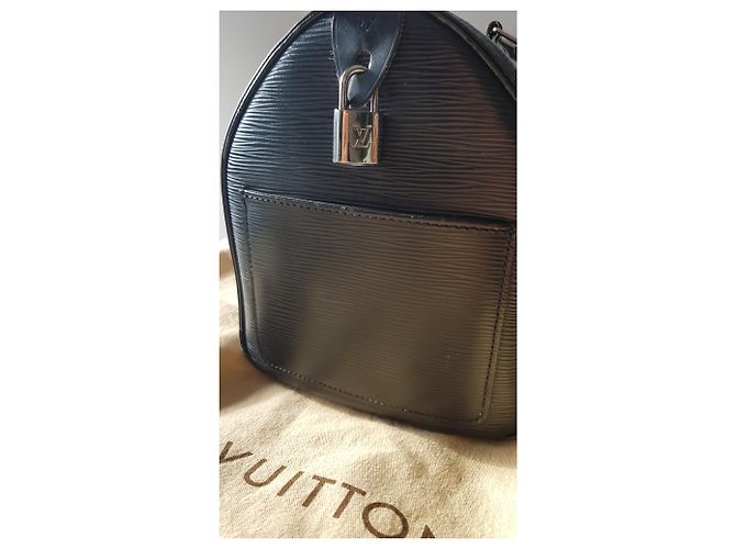 Louis Vuitton Speedy 30 orelha de couro preto - vista 5