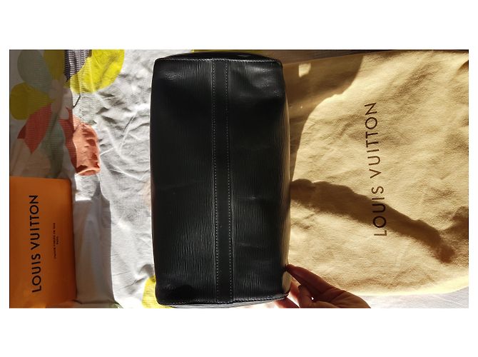 Louis Vuitton Speedy 30 orelha de couro preto - vista 6
