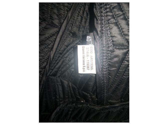 Gilet Impermeabile Versace Nero Beige - vista 6