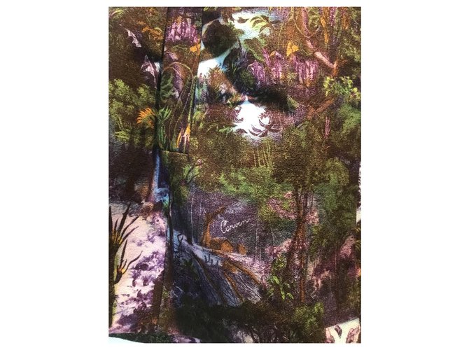 Falda cartera Carven Jungle Original morada de algodón Púrpura - vista 3