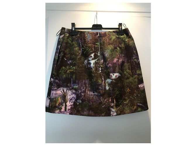 Falda cartera Carven Jungle Original morada de algodón Púrpura - vista 4