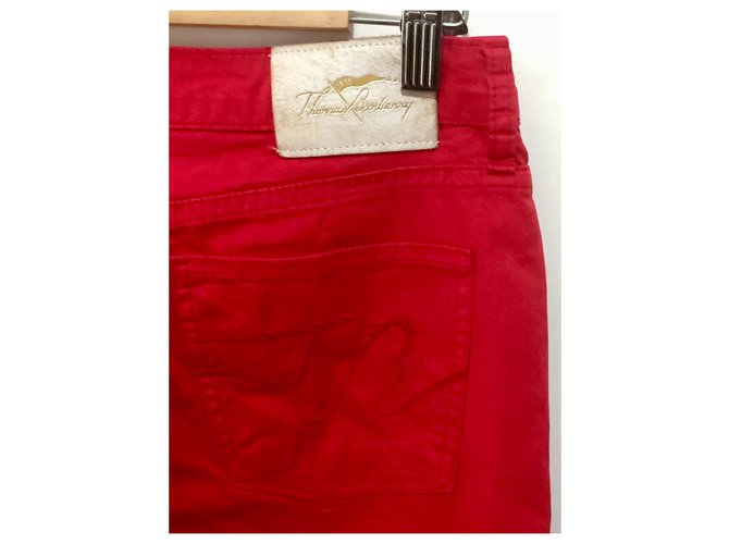 Jeans rojos de Thomas Burberry Roja - vista 3