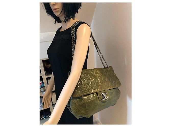 Bolsos de mano Chanel Verde Verde oliva Verde oscuro - vista 9
