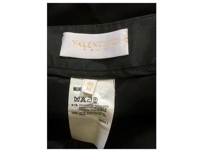 Falda Valentino Roma de mezcla de seda negra Negro - vista 4