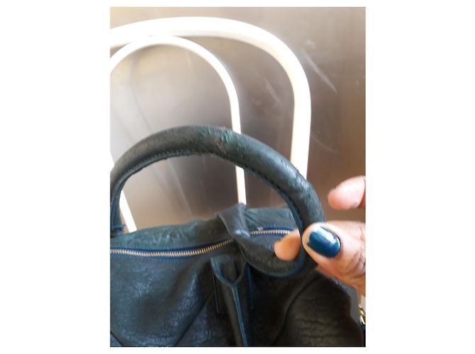 Borsa Yves Saint Laurent in pelle verde oliva - vista 2