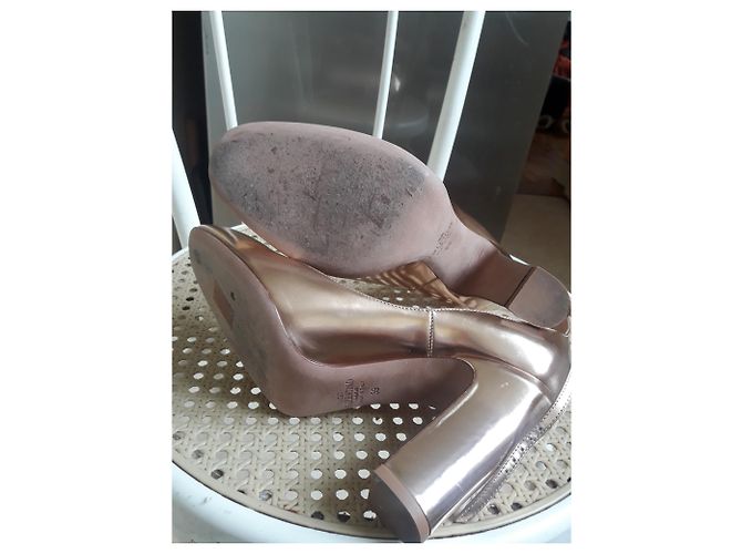 Décolleté Valentino Tango in pelle rosé champagne 10 cm - vista 5