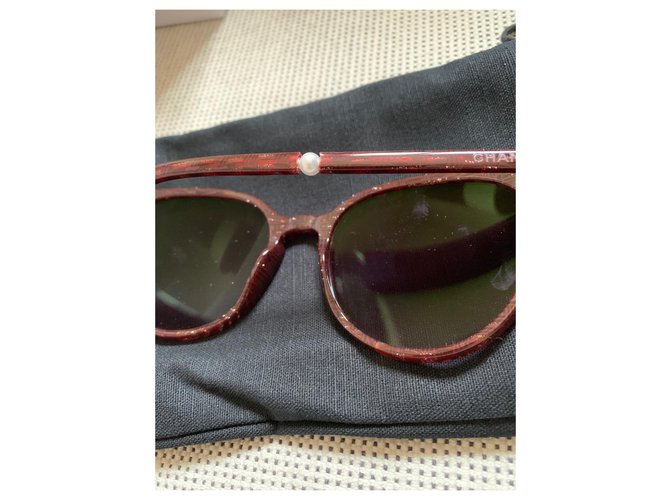 Chanel Lentes de sol Burdeos - vista 4