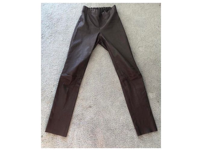Leggings de cuero joseph Burdeos - vista 4