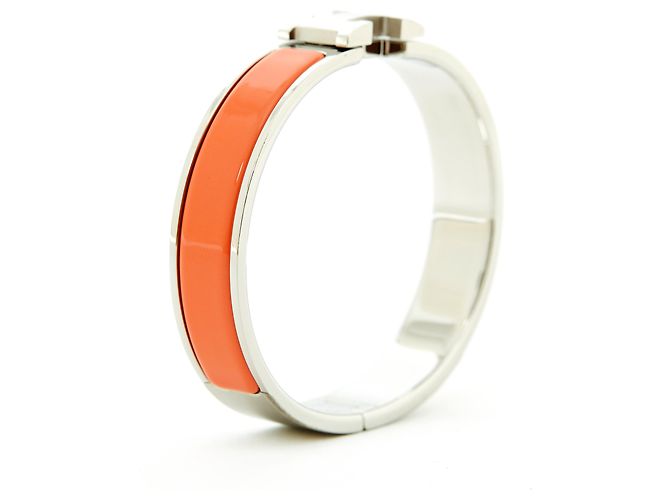 Hermès CLICK H END GM TANGERINE IN ARGENTO Arancione - vista 3