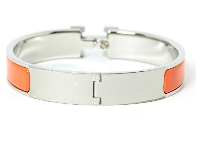 Hermès CLICK H END GM TANGERINE IN ARGENTO Arancione - vista 5