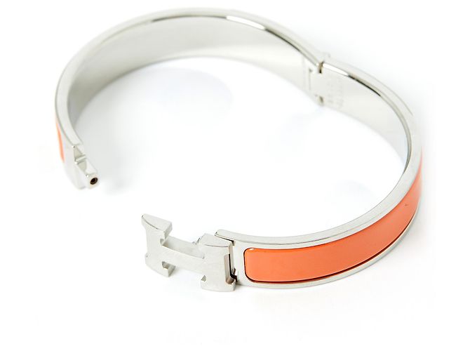 Hermès CLICK H END GM TANGERINE IN ARGENTO Arancione - vista 6