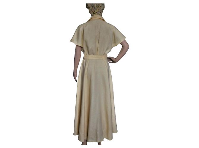 Zapa Langes Leinenkleid Gelb - Ansicht 2
