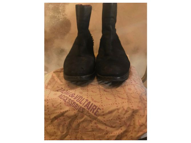 Zadig & Voltaire Teddy Rock Botas de piel negras Negro - vista 3