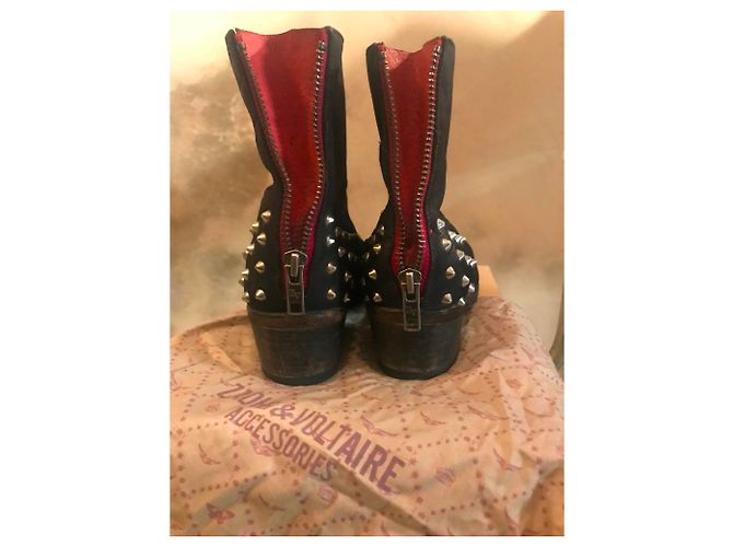 Zadig & Voltaire Teddy Rock Botas de piel negras Negro - vista 4