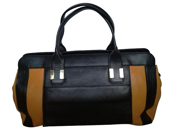 Borsa Chloé ALICE in pelle nera e arancione Nero - vista 2