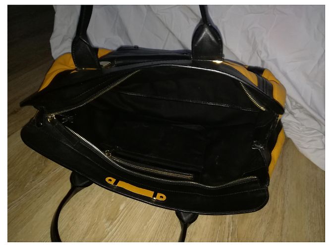 Borsa Chloé ALICE in pelle nera e arancione Nero - vista 4