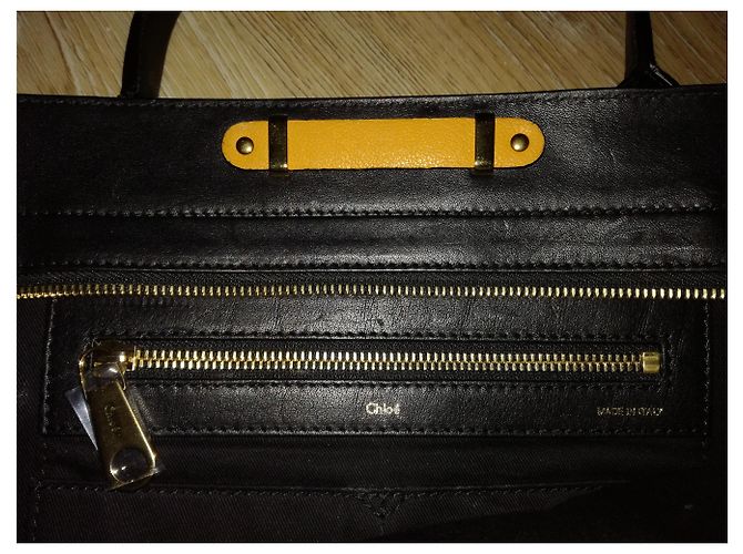 Borsa Chloé ALICE in pelle nera e arancione Nero - vista 5