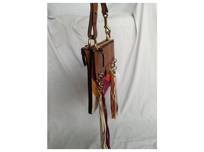Chloé JANE Tasche aus Leder caramel mehrfarbig Braun Rot Mehrfarben Senf Hellbraun Karamell Lavendel - Ansicht 3