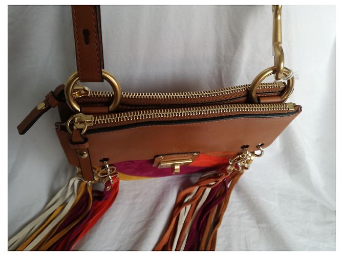 Chloé JANE Tasche aus Leder caramel mehrfarbig Braun Rot Mehrfarben Senf Hellbraun Karamell Lavendel - Ansicht 5
