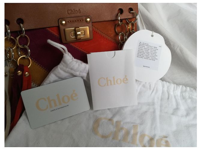 Chloé JANE Tasche aus Leder caramel mehrfarbig Braun Rot Mehrfarben Senf Hellbraun Karamell Lavendel - Ansicht 7
