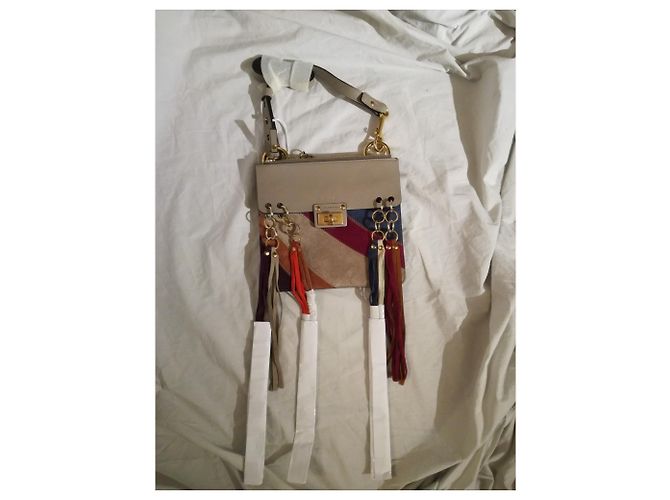 Chloé JANE leather multicolor bag Blue Multiple colors Grey Mustard Navy blue Lavender Dark blue - view 4