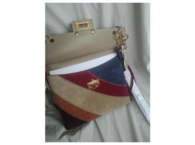 Chloé JANE leather multicolor bag Blue Multiple colors Grey Mustard Navy blue Lavender Dark blue - view 6