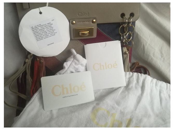 Chloé JANE leather multicolor bag Blue Multiple colors Grey Mustard Navy blue Lavender Dark blue - view 7