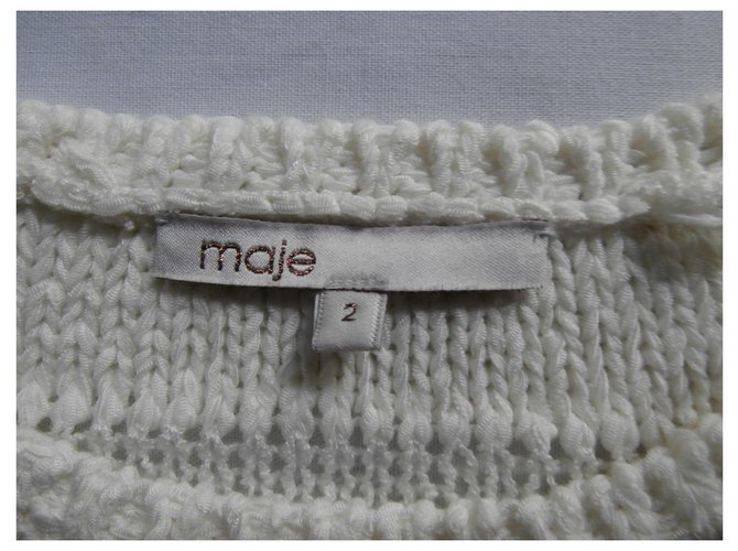 Suéter de punto Maje, blanco. taille 2 - vista 4
