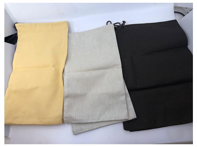 Louis Vuitton 3 DUSTBAGS HERMES TOD'S VUITTON Nero Arancione Giallo - vista 3