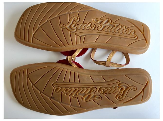Louis Vuitton Globe Trunks & Bags sandals Red Beige - view 8