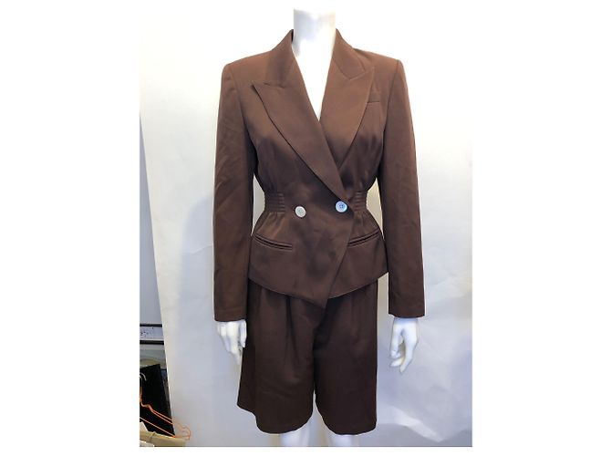 Completo giacca e pantaloncini Blacky Dress marrone cotone - vista 2