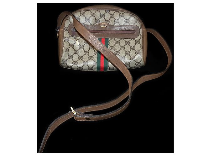 Gucci monogram Ophidia web stripe crossbody bag - view 2