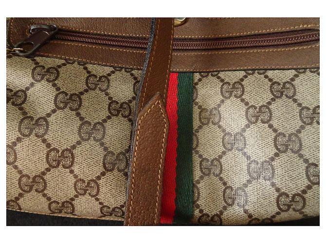 Gucci monogram Ophidia web stripe crossbody bag - view 6