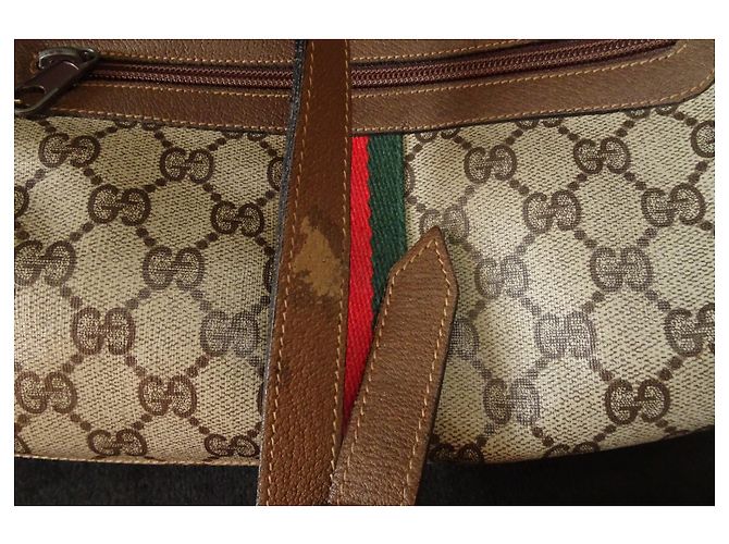 Gucci monogram Ophidia web stripe crossbody bag - view 7
