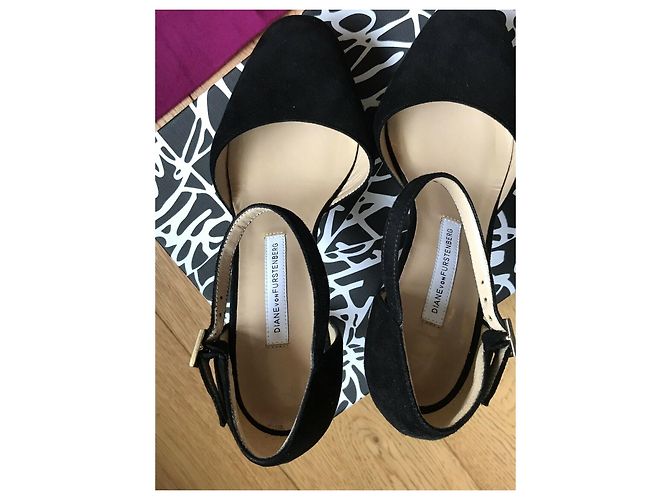 Diane Von Furstenberg DvF Mika scarpe in pelle di serpente e pelle scamosciata - vista 7