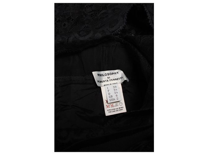 Camicetta in pizzo Philosophy Di Alberta Ferretti Nera Nero - vista 3
