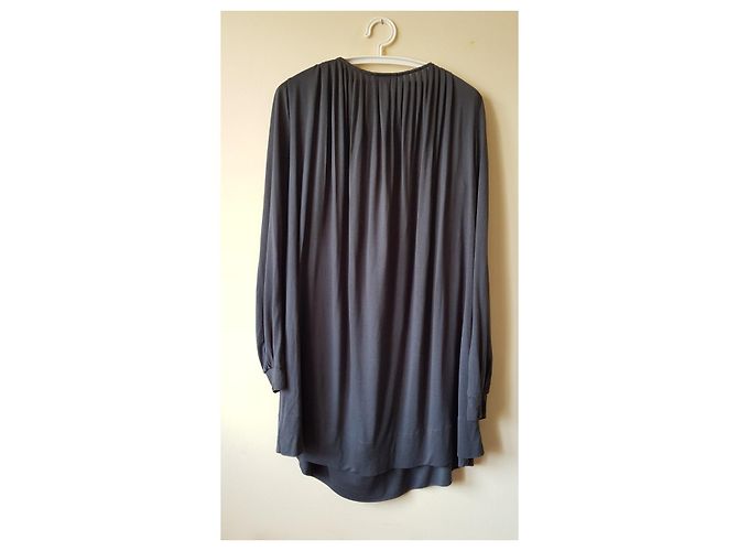 Vestido gris de viscosa By Malene Birger - vista 4