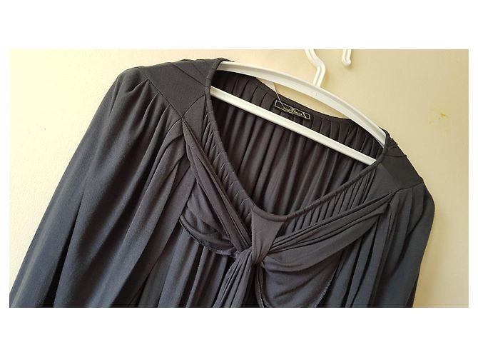 Vestido gris de viscosa By Malene Birger - vista 5