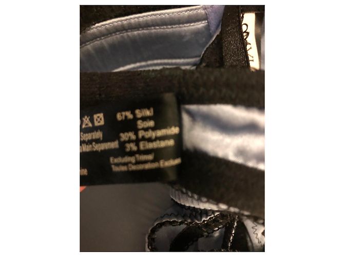 Autre Marque Conjunto de lencería MyLa London de seda y encaje azul - vista 4