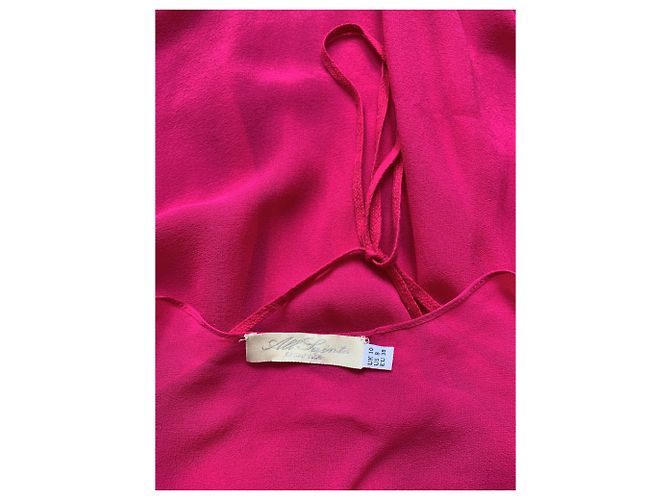 Blusa de seda rosa All Saints - vista 3