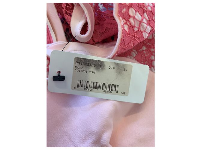 Sonia Rykiel Spitzenkleid Rosa kurze Ärmel Pink - Ansicht 3