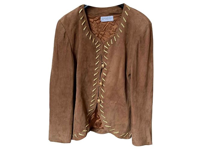 BRUNO MAGLI Wildlederjacke Braun Golden - Ansicht 3