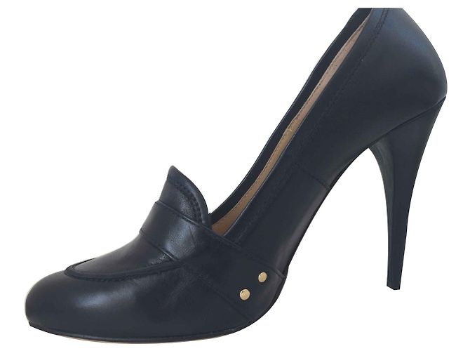 Autre Marque Décolleté Lamarthe Pelle Blu Scuro 39 - vista 2