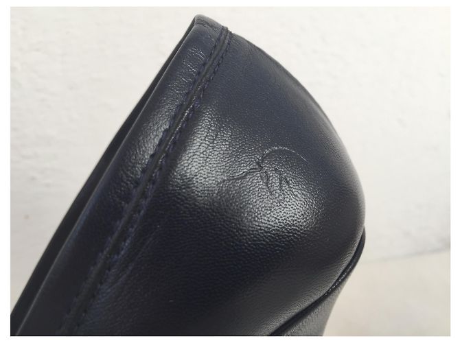 Autre Marque Décolleté Lamarthe Pelle Blu Scuro 39 - vista 6