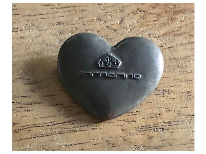 Fornarina Herzbrosche aus Metall Dunkelgrau Anthrazitgrau - Ansicht 6