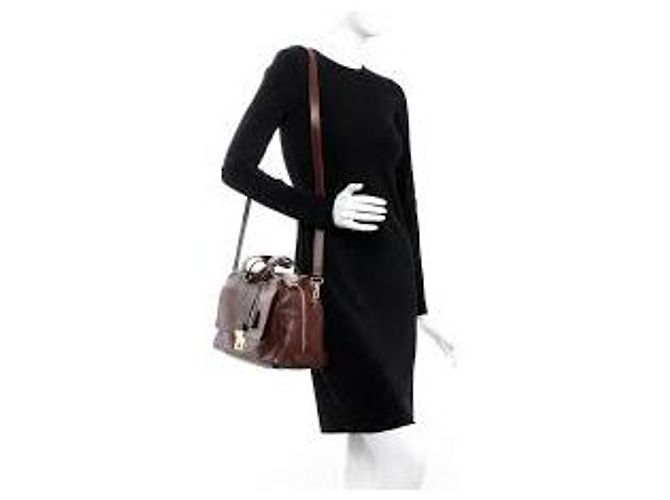Marc Jacobs Frankie Lambskin Zip Satchel Chestnut Marrone scuro - vista 7
