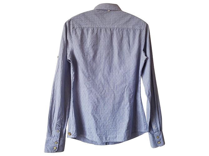 Camicia Maison Scotch in cotone blu multicolore - vista 2