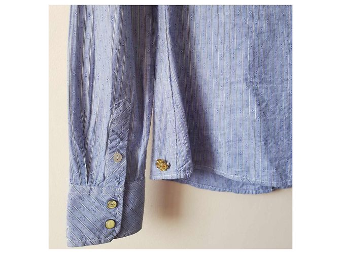 Camicia Maison Scotch in cotone blu multicolore - vista 4